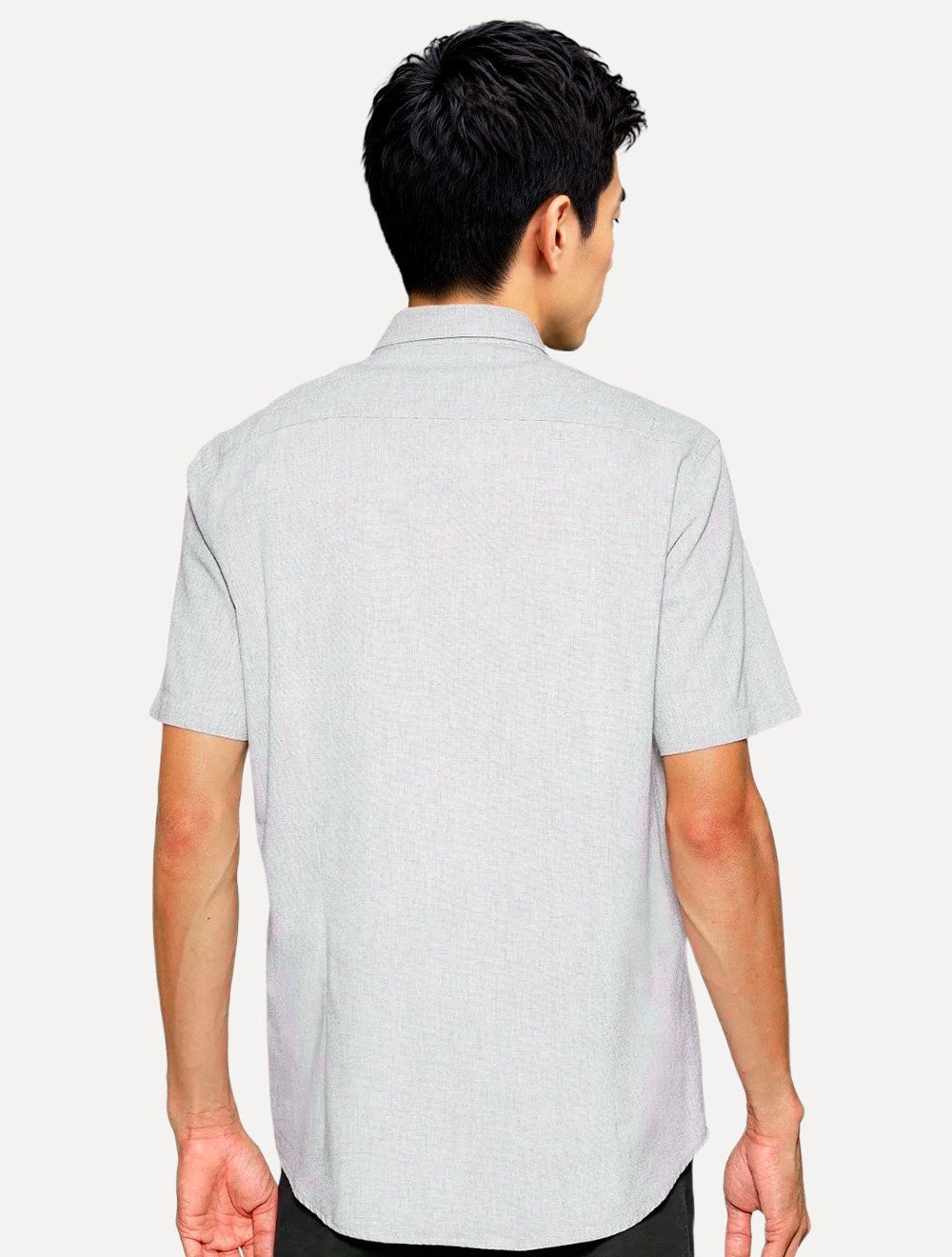 Camisa Aramis Masculina Manga Curta Slim Modal Boa Vista Cinza