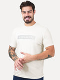 Camiseta King & Joe Masculina Premium Cotton Flex Estampada Off White