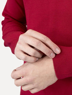 Suéter Colcci Masculino Tricot Crewneck Logo Vermelho