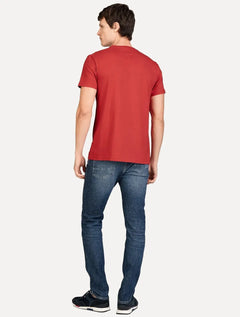 Camiseta Tommy Hilfiger Masculina Monotype Logo Arched Vermelha