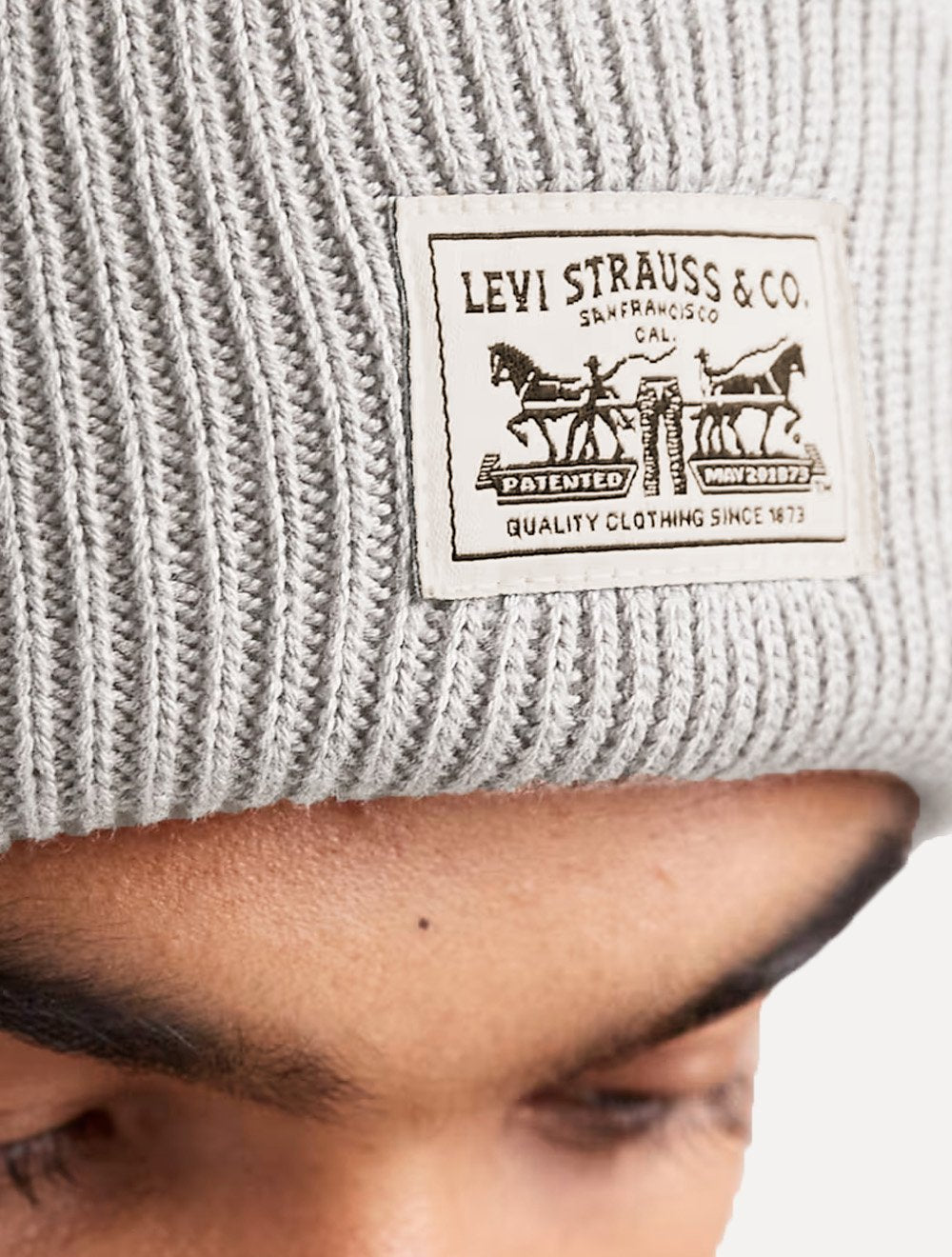 Gorro/Touca Levis Backpatch Beanie Cinza