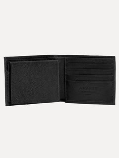 Carteira Aramis Masculina Couro Floater Horizontal Preto