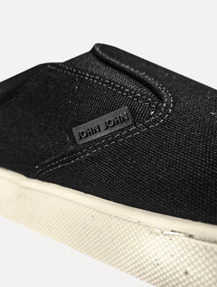 Tênis John John Masculino Slip On Miami Canvas Off Preto
