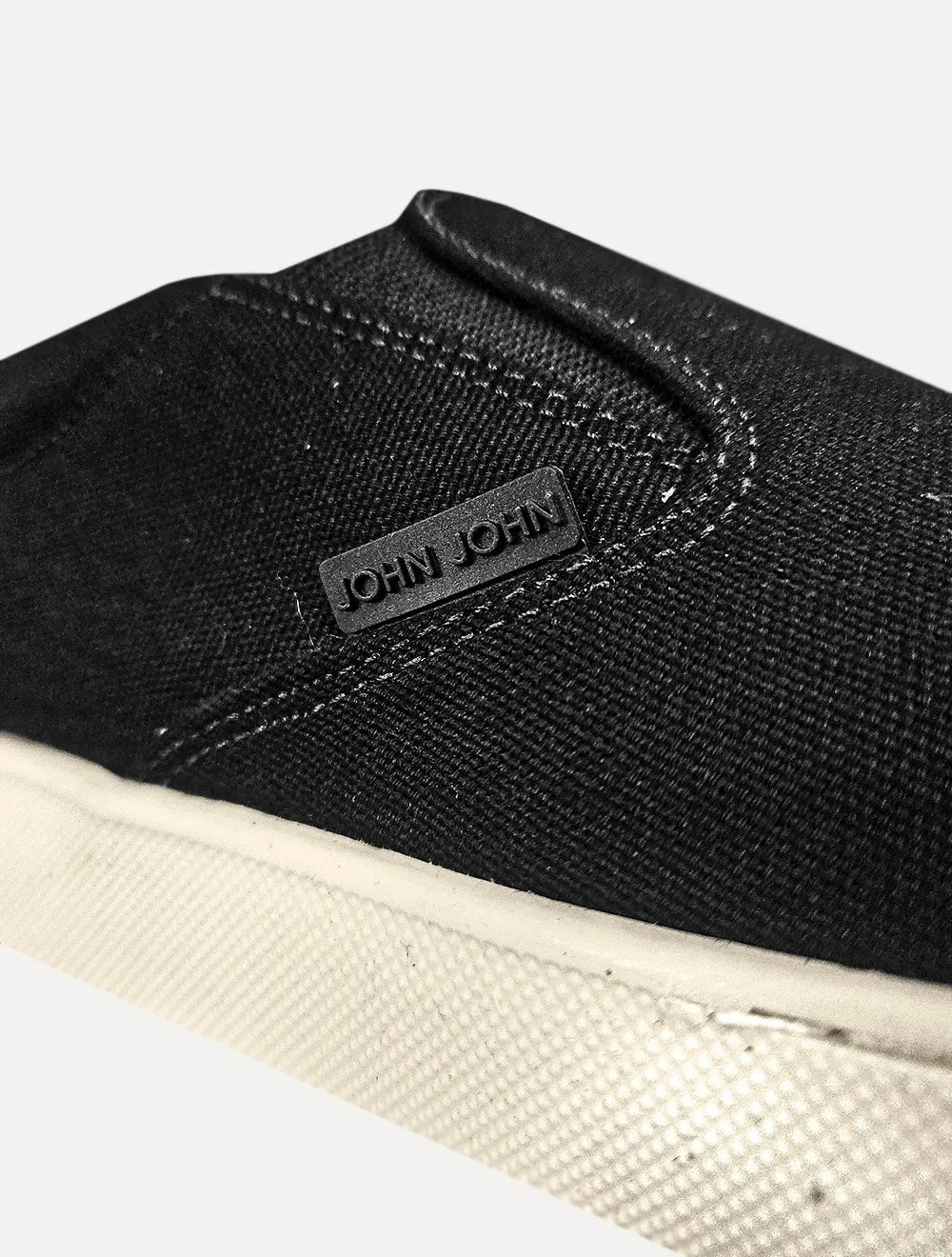 Tênis John John Masculino Slip On Miami Canvas Off Preto