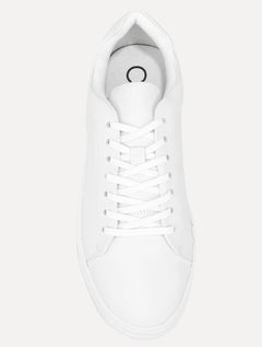Tênis Calvin Klein Masculino Couro Casual Confort Black Logo Branco