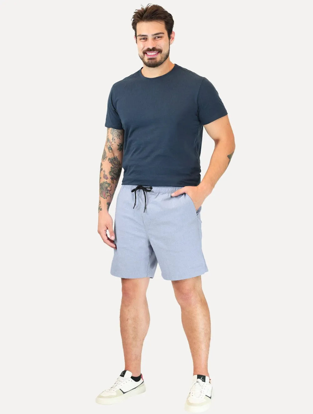 Bermuda Reserva Masculina Casual Navy Azul