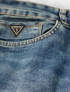 Calça Guess Jeans Masculina Slim Straight Del Mar Azul Médio