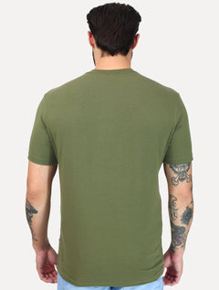 Camiseta King & Joe Masculina Premium Cotton Flex Block Stripe Verde