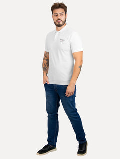 Polo Tommy Jeans Masculina Regular Corp Chest Branca