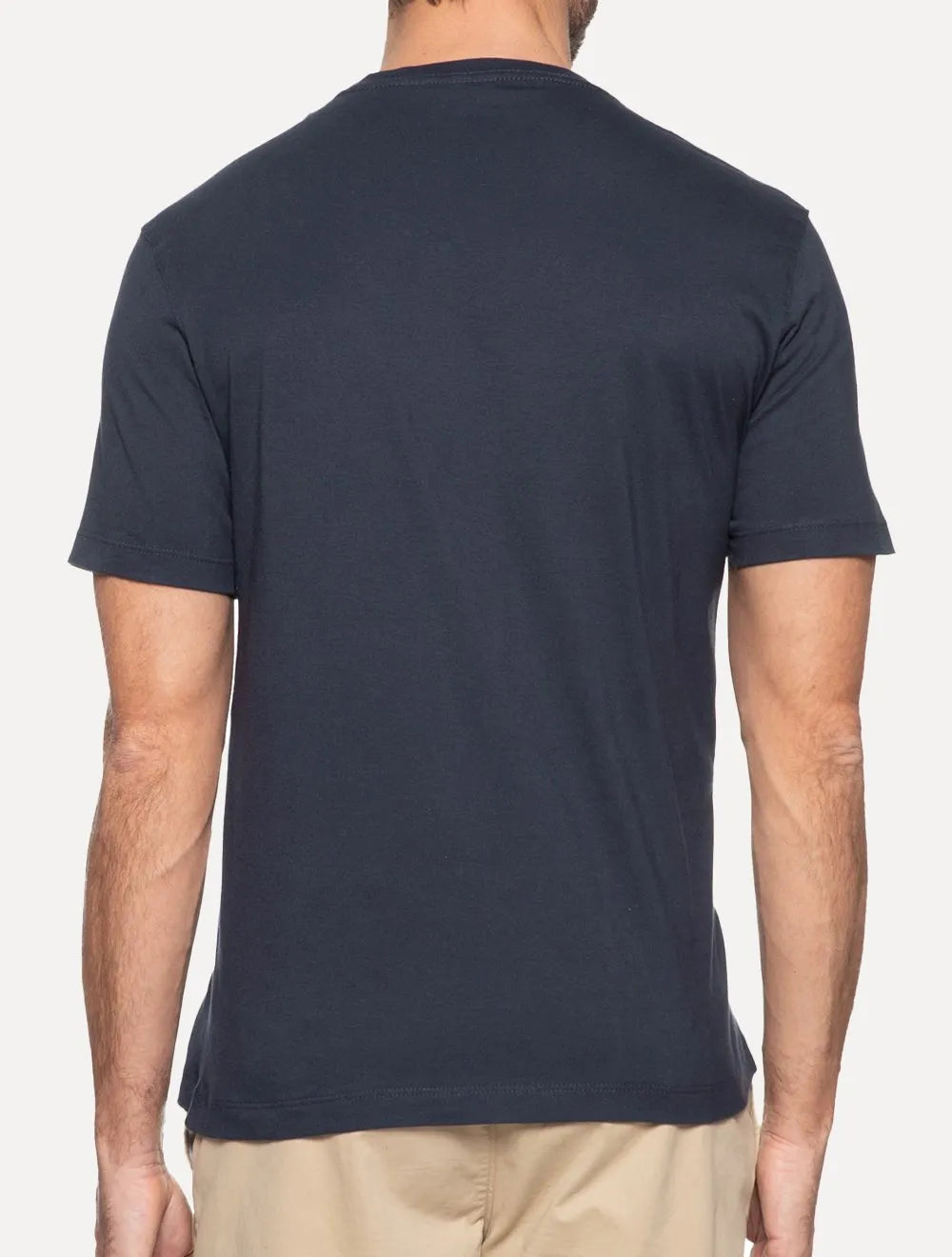 Camiseta Aramis Masculina Estampa Assinatura 1995 Peito Azul Marinho