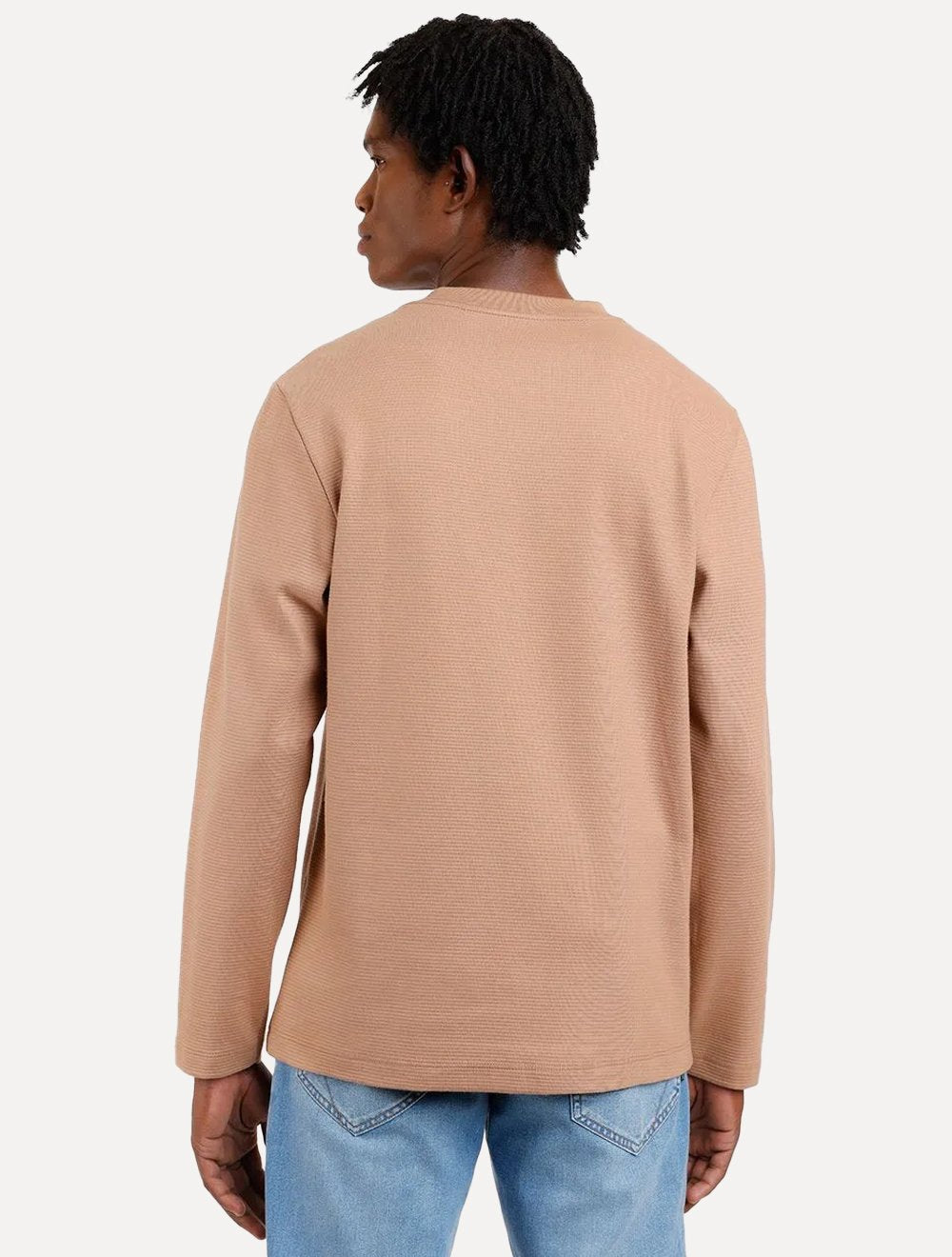 Blusa Aramis Masculina Regular Suedine Canelado Caqui