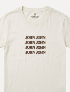 Camiseta John John Masculina Slim Fit Haze Off White