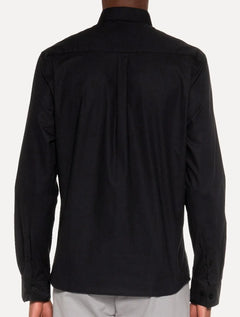 Camisa Ellus Masculina Tricoline LY Slim Italian Preta