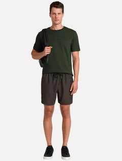 Camiseta John John Masculina Regular Embossed Verde Militar
