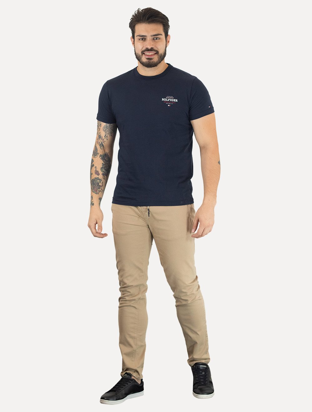 Camiseta Tommy Hilfiger Masculina Monotype All American Azul  Marinho