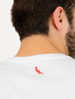 Camiseta Reserva Masculina Carimbo Gaze Color Branca
