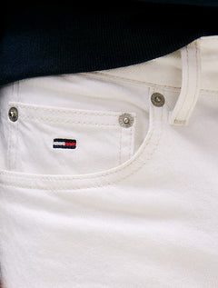 Calça Tommy Jeans Masculina Slim Scanton 5 Pockets Branca