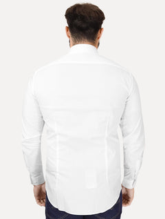 Camisa Tommy Hilfiger Masculina Slim THFlex Poplin Branco