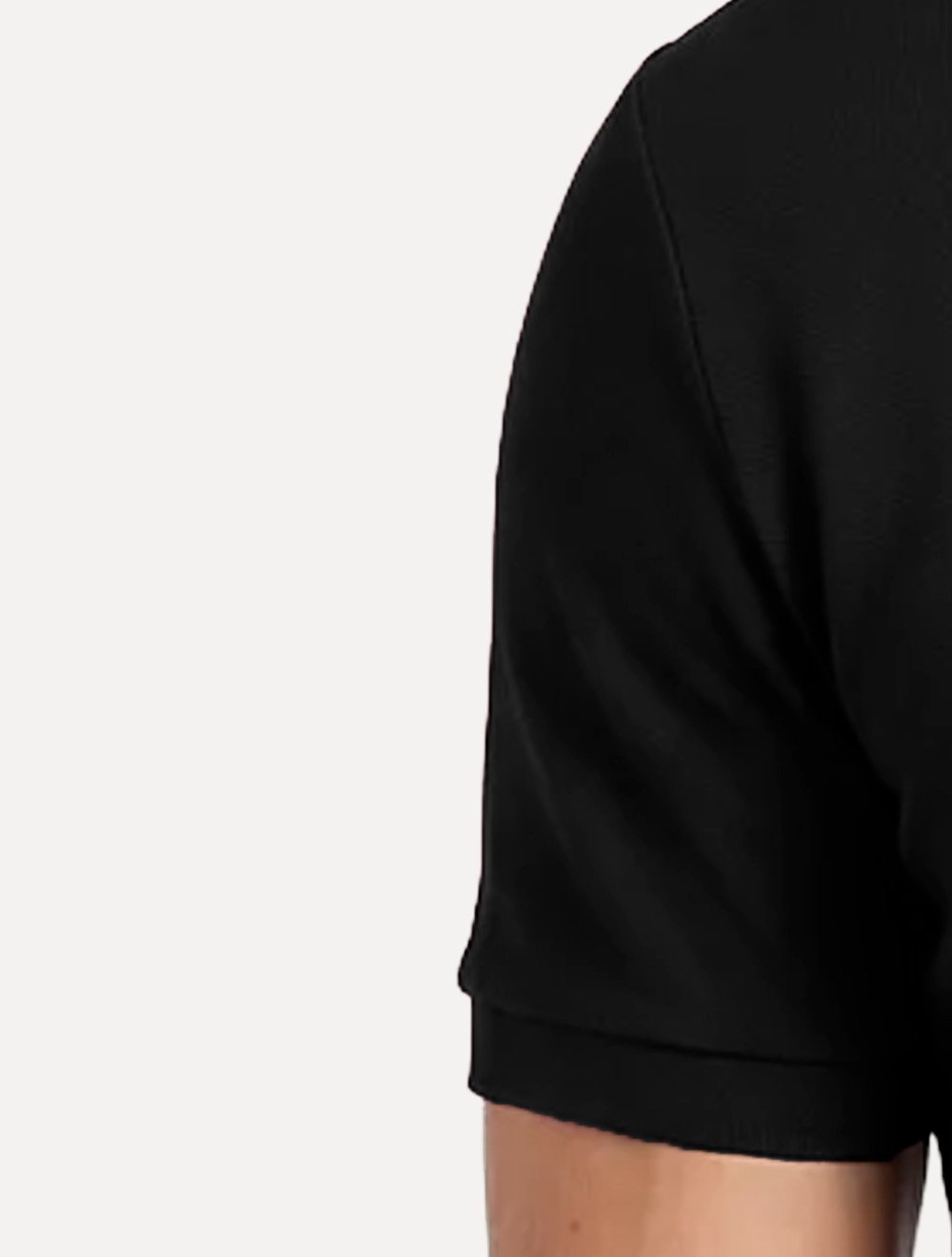 Polo Guess Masculina Piquet Chest Embroidery Logo Preta