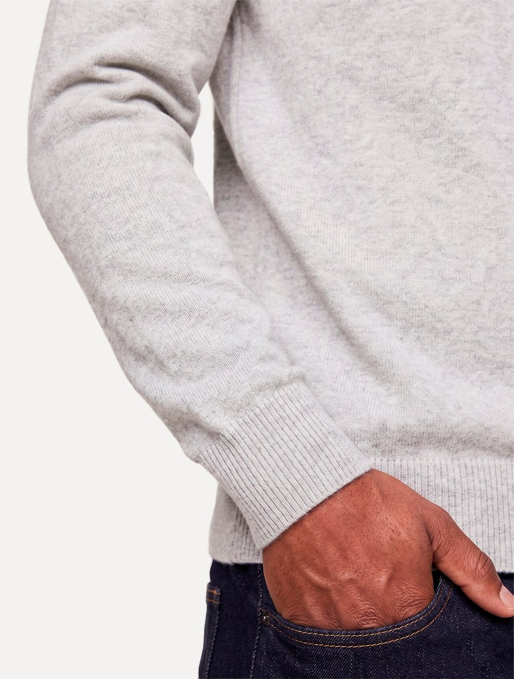 Suéter Tommy Hilfiger Masculino Crewneck Essential Cotton Cinza