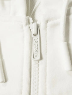 Moletom Lacoste Masculino Colorblock Zip-Up Hoodie Cáqui/Off-White