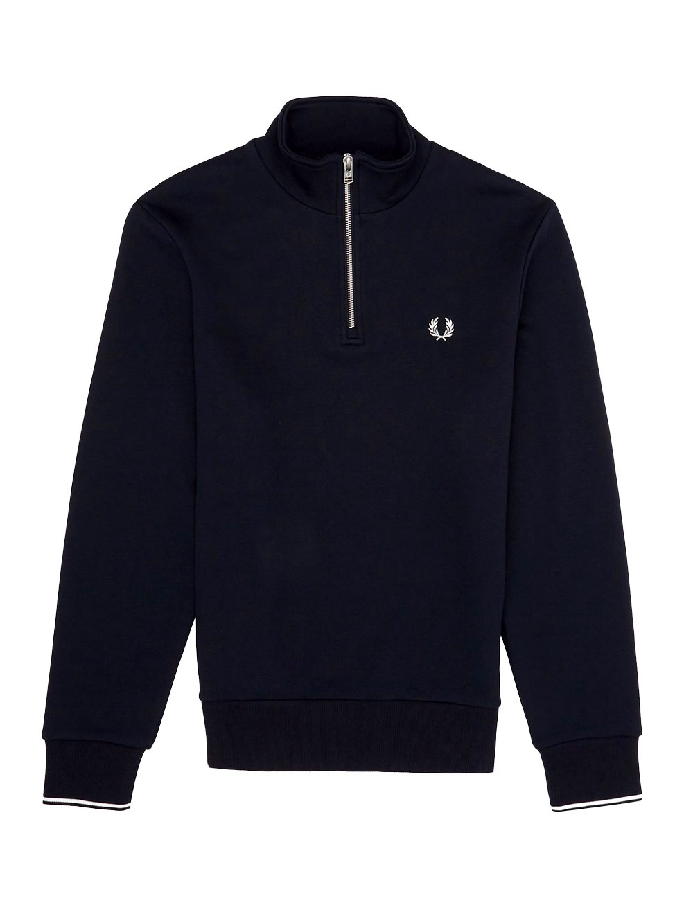 Blusa Fred Perry Moletom Masculina Regular Half Zip Preta