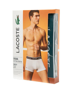 Cueca Lacoste Trunk Boxer Lettered Waist Branca 1UN