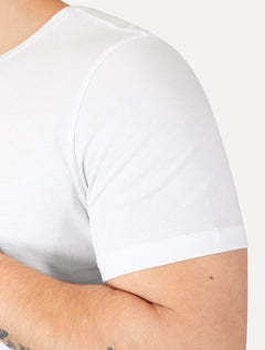 Camiseta Calvin Klein Jeans Masculina Logo CK Frontal Branca