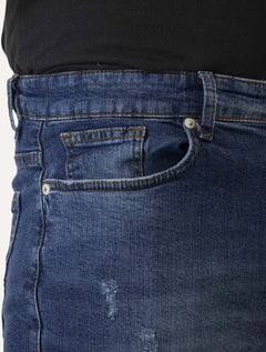 Bermuda Guess Jeans Masculina Inter Refile Azul Médio