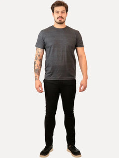 Camiseta Aramis Masculina Basic 3D Rubber Logo Grafite Mescla
