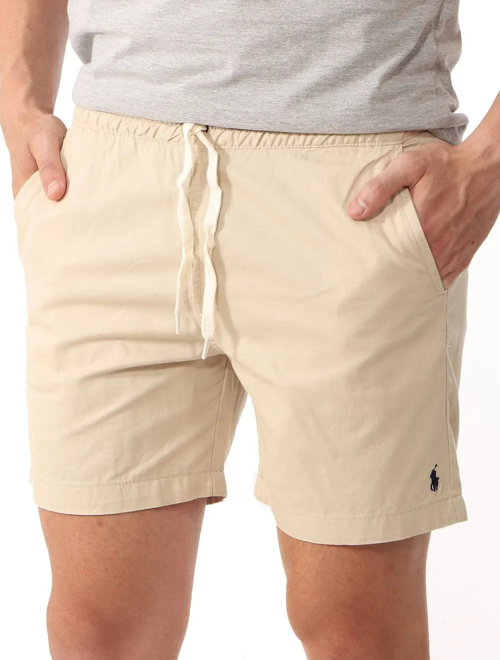 Short Ralph Lauren Masculino Sarja Chino Black Icon Cáqui Claro