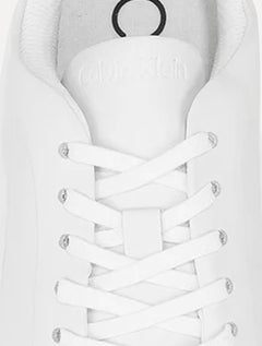 Tênis Calvin Klein Masculino Couro Casual Confort Black Logo Branco
