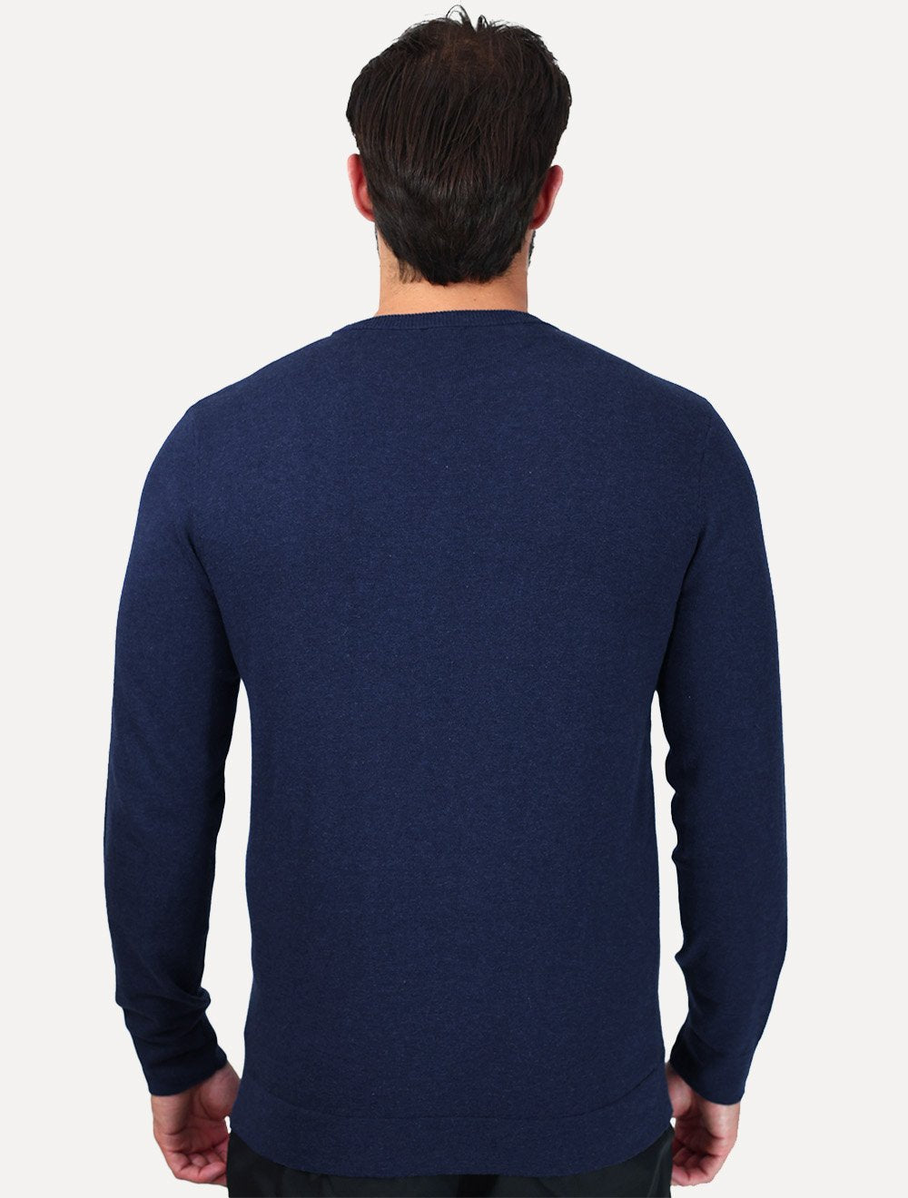 Blusa Aramis Masculina Tricot Gola Careca Azul Marinho