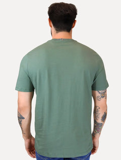 Camiseta Individual Masculina Comfort Relevo Silk Logo Verde
