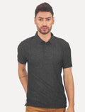 Polo Pacific Blue Masculina Basic Melange Preto Mescla