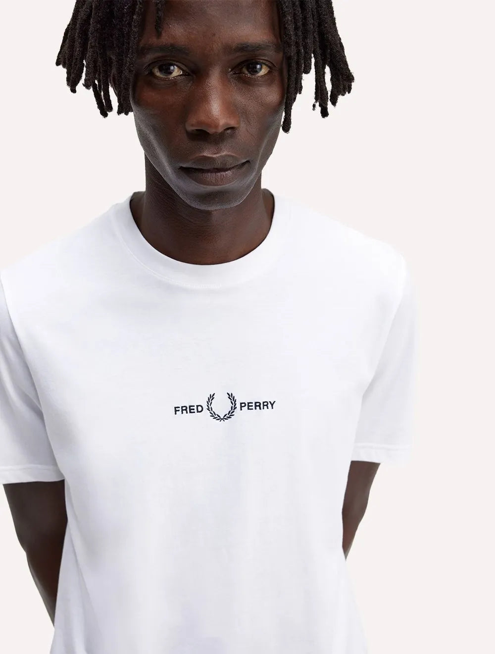 Camiseta Fred Perry Masculina Regular Embroidered Graphic Branca