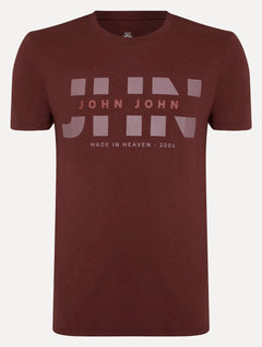Camiseta John John Masculina Slim Fit Street Vinho