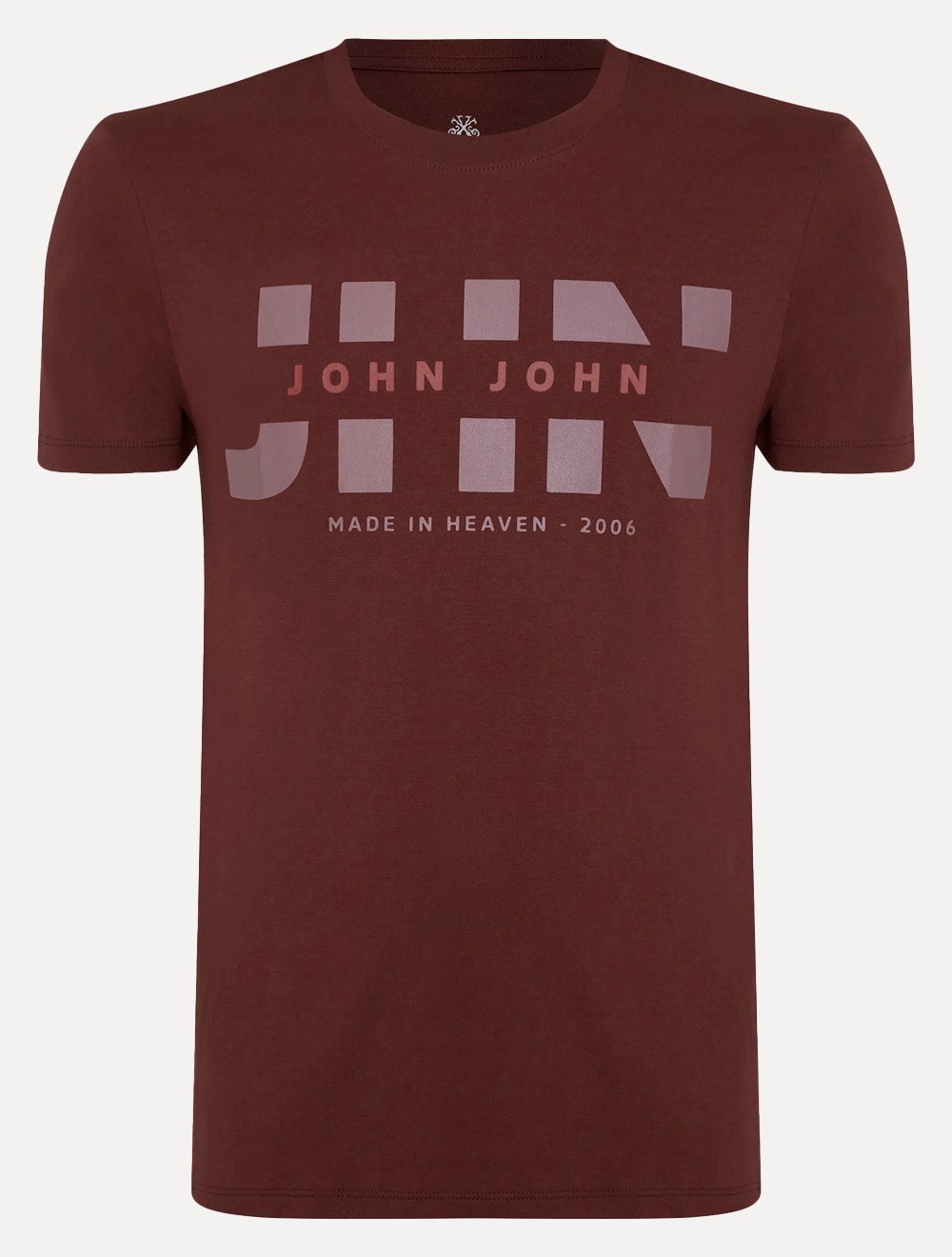 Camiseta John John Masculina Slim Fit Street Vinho