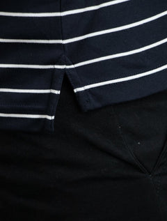 Polo Tommy Hilfiger Masculina Malha Liquid Cotton Striped Azul Marinho
