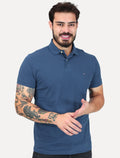 Polo Aramis Masculina Piquet Inner Detail Light Logo Azul Indigo