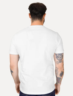 Camiseta Aramis Masculina Grey Friso Gola Branca
