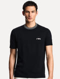 Camiseta Emporio Armani Masculina Pique Light Logo EA Bordado Azul Marinho