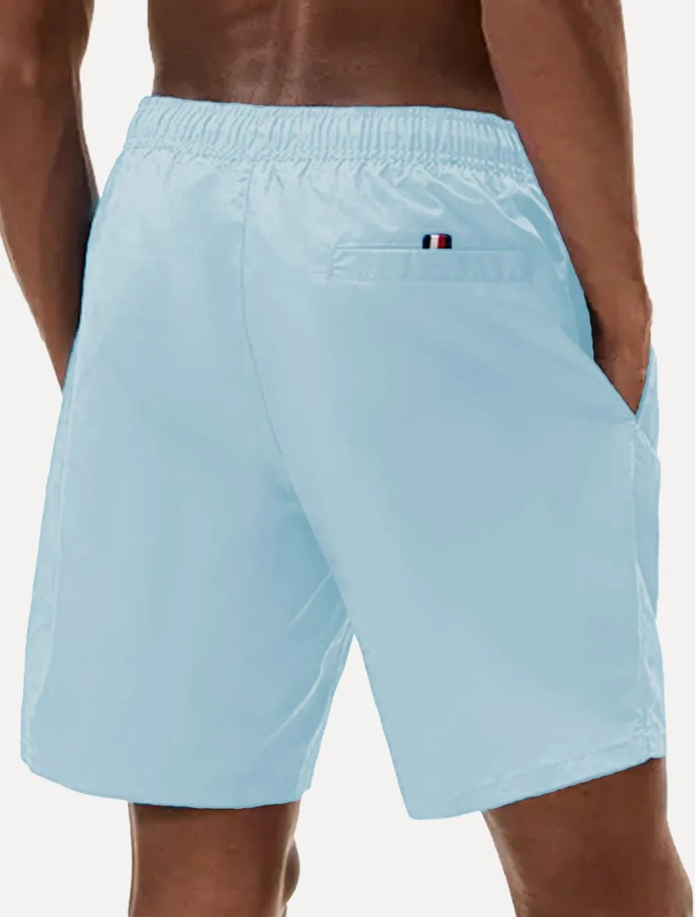 Short Tommy Hilfiger Masculino Medium Drawstring Zip Pocket Azul Claro