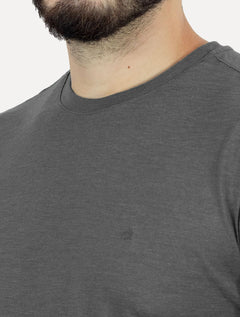 Camiseta Calvin Klein Masculina CK Bordado Peito Chumbo