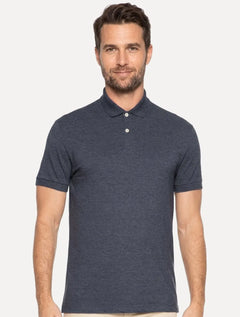 Polo Aramis Masculina Basic Piquet Mono Azul Marinho Mescla