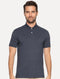 Polo Aramis Masculina Basic Piquet Mono Azul Marinho Mescla
