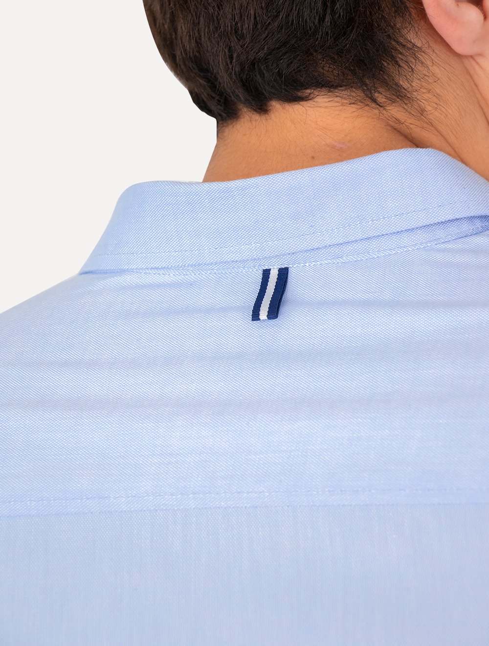 Camisa Original Penguin Masculina Regular Oxford Azul Claro Mescla