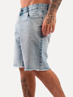 Bermuda King & Joe Jeans Masculina Slim Azul Claro