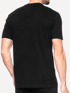 Camiseta Calvin Klein Masculina Piquet Rubber Patch Mono Logo Preta