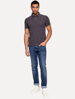 Polo Tommy Hilfiger Masculina Regular Piquet 1985 Vinho Medio Mescla
